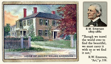 Emerson's house with portrait