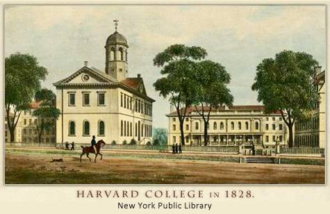 Harvard College in 1828.