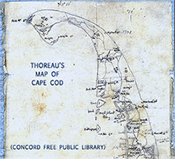 Thoreau's map of Cape Cod(detail)