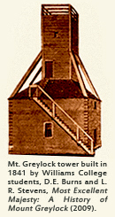 Wooden Tower on Mt. Greylock, circa 1841.