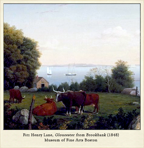 Fitz Henry Lane, Gloucester from Brookbank, 1848.
