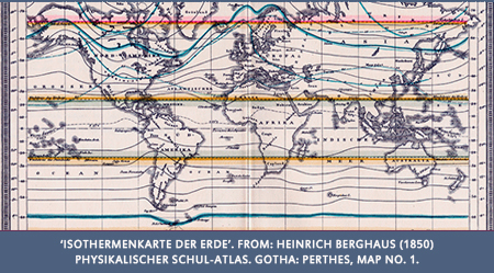 Humboldt's  ‘Isothermenkarte der Erde,’ Heinrich Berghaus (1850) 