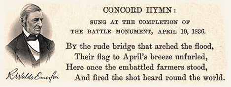 Concord Hymn by R.W. Emerson, 1836